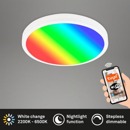 Brilo - Plafonnier LED RGBW dimmable LED/20W/230V 2200-6500K Wi-Fi Tuya Ø 27 cm