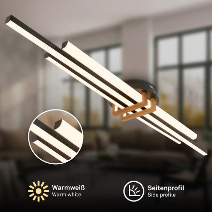 Brilo - Plafonnier LED TINKA LED/30W/230V 3000K noir