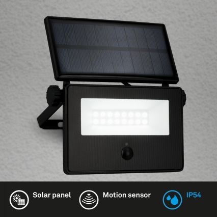Brilo - Projecteur solaire LED avec capteur LED/5W/5,5V IP54 1200 mAh