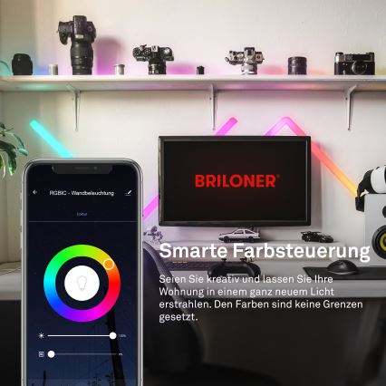 Brilo - Rail d'éclairage RGBIC à intensité variable Smart LED/24W/230V Wi-Fi Tuya