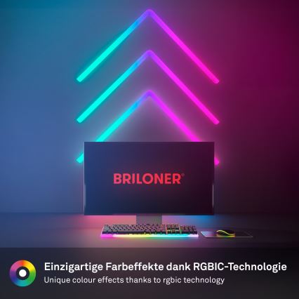 Brilo - Rail d'éclairage RGBIC à intensité variable Smart LED/24W/230V Wi-Fi Tuya