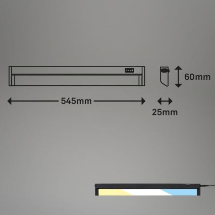 Brilo - Réglette de cuisine LED/6,5W/230V 2700/4000/6500K