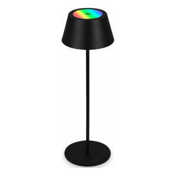 Brilo - RGB LED dimbare oplaadbare aanraaktafellamp voor buiten KIKI LED/2,6W/5V IP44 2600 mAh zwart