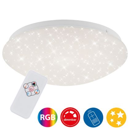 Brilo - RGBW dimbare plafondlamp STARRY SKY LED/10W/230V + afstandsbediening