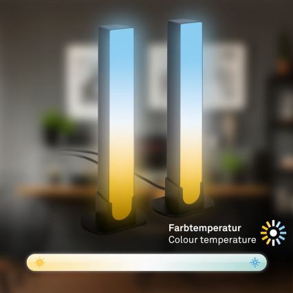 Brilo - SET 2x LED RGBIC Dimbaar tafellamp LED/12W/230V 3000-6500K Wi-Fi Tuya