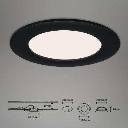 Brilo - SET 3x Hangende LED Badkamer plafond verlichting FLAT LED/7W/230V IP44