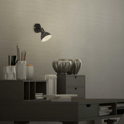 Brilo - Spot mural RETRO 1xE14/25W/230V noir