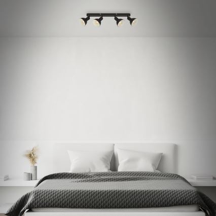 Brilo - Spot RETRO 4xE14/25W/230V zwart