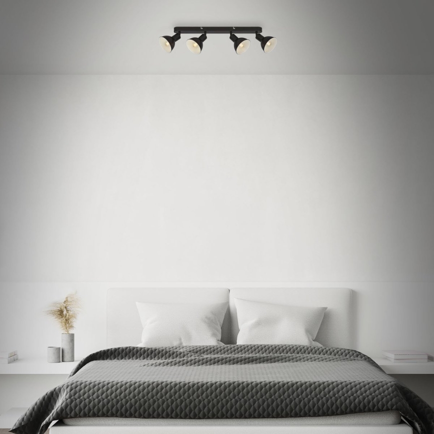Brilo - Spot RETRO 4xE14/25W/230V zwart