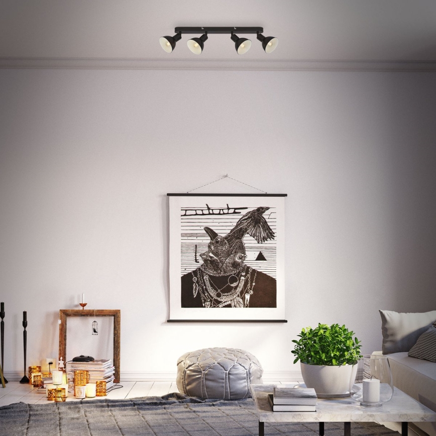 Brilo - Spot RETRO 4xE14/25W/230V zwart