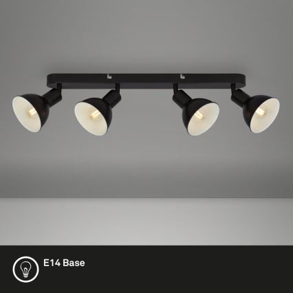 Brilo - Spot RETRO 4xE14/25W/230V zwart