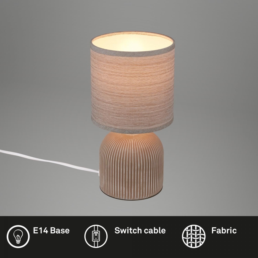 Brilo - Tafellamp INO 1xE14/10W/230V bruin