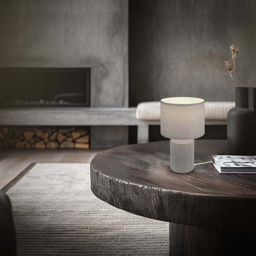 Brilo - Tafellamp INO 1xE14/10W/230V grijs