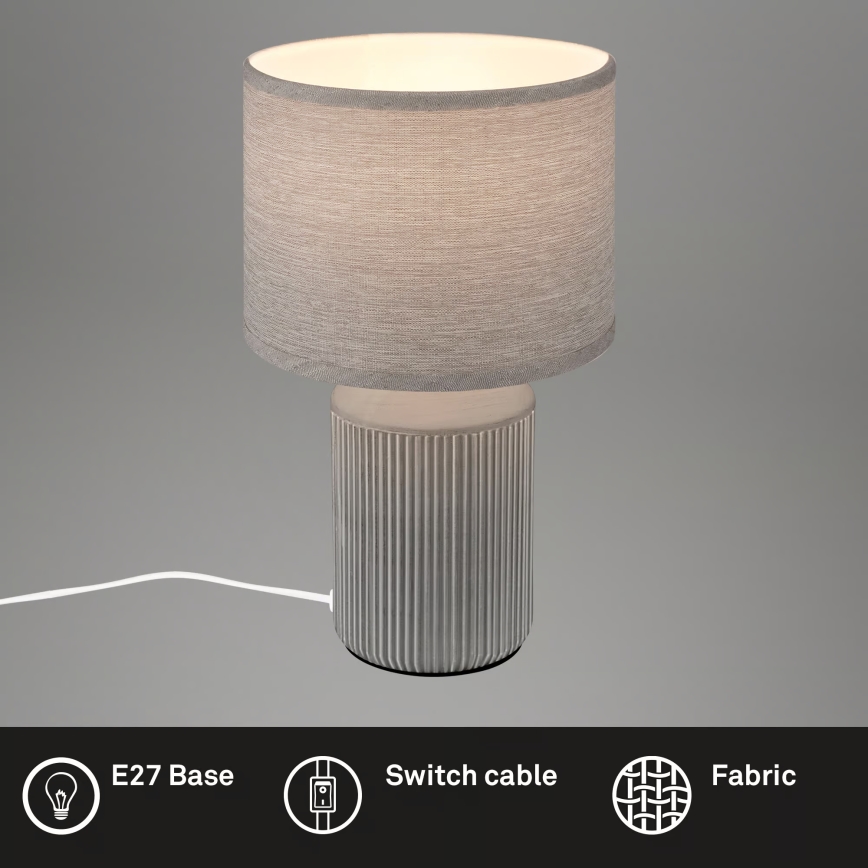 Brilo - Tafellamp INO 1xE14/10W/230V grijs