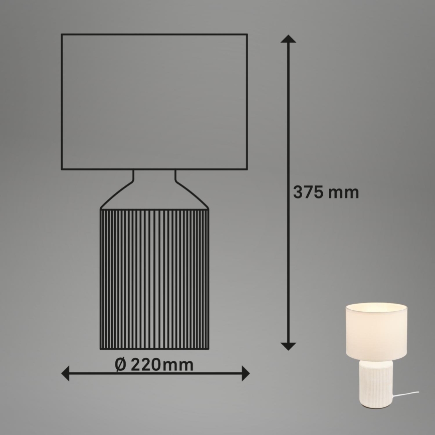 Brilo - Tafellamp INO 1xE14/10W/230V wit
