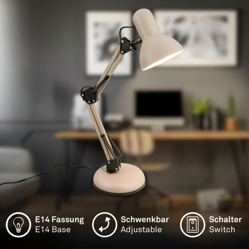 Brilo - Tafellamp PIXA 1xE14/25W/230V beige