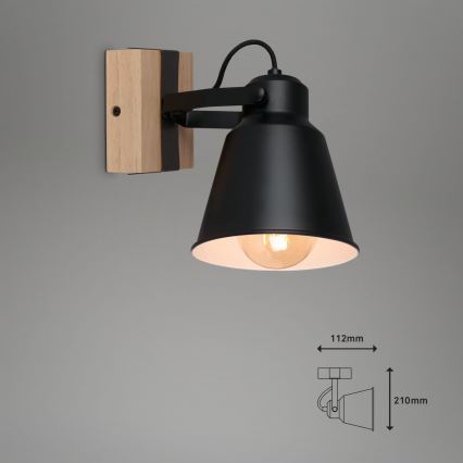 Brilo - Wandspot TALLE  1xE27/40W/230V rubberen boom