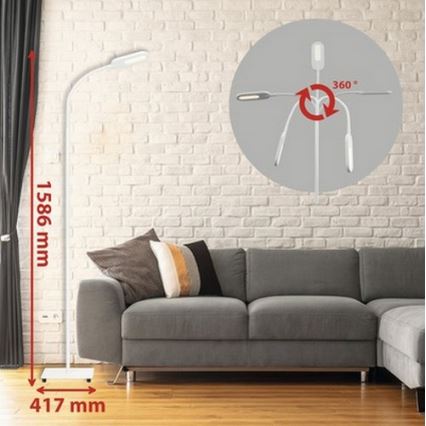 Briloner 1297-016 - Lampadaire à intensité variable LED/8W/230V 3000/4000/6000K