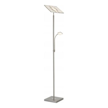 Briloner 1328-022 - LED-dimbare vloerlamp LED/21W/230V + LED/3,5W mat chroom