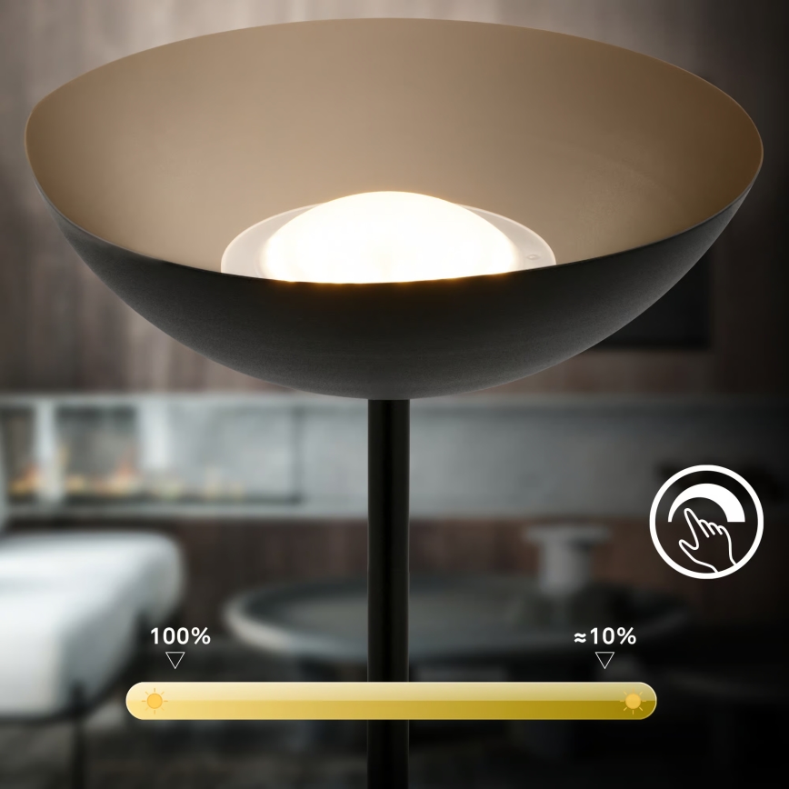 Briloner 1500015 - Lampadaire dimmable à LED ESTATE LED/8W/5V 4000 mAh noir