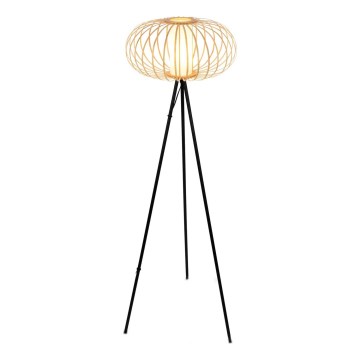 Briloner 1759011 - Vloerlamp 1xE27/10W/230V bamboe/zwart