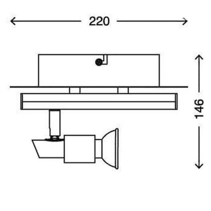 Briloner 2029-028 - Spot REN 1xGU10/3W/230V + LED/4W