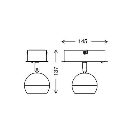 Briloner 2040-012 - LED RGB Spot dimbaar 1xLED/3,3W/230V + afstandsbediening