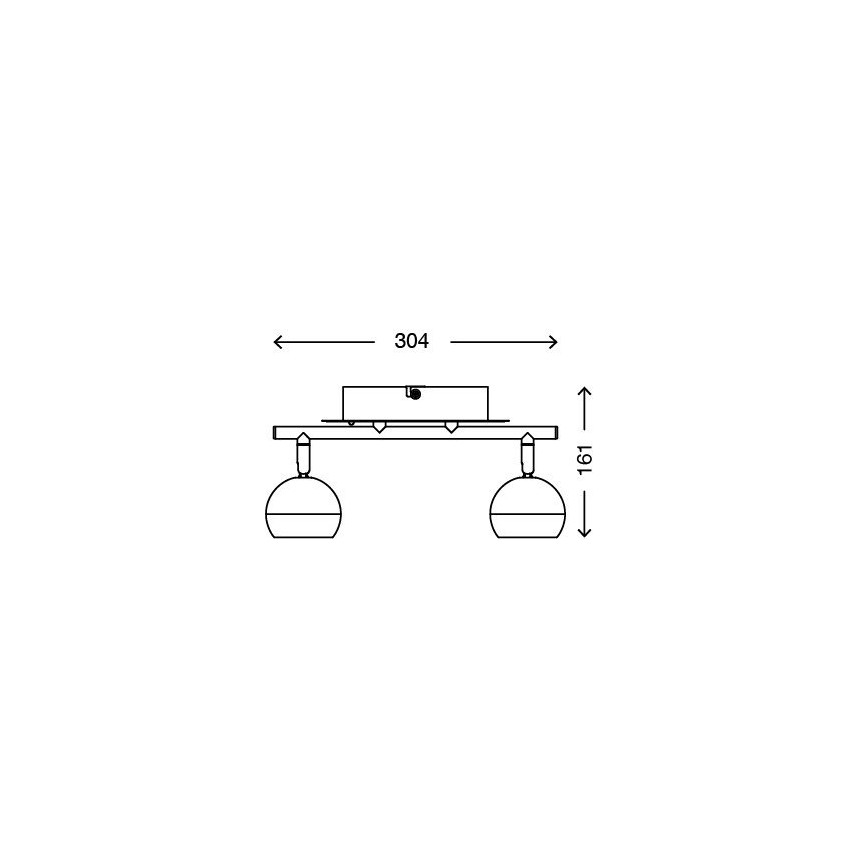 Briloner 2040-022 - LED RGB Spot dimbaar 2xLED/3,3W/230V + afstandsbediening
