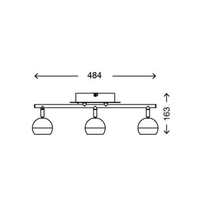 Briloner 2040-032 - LED RGB Spot dimbaar 3xLED/3,3W/230V + afstandsbediening