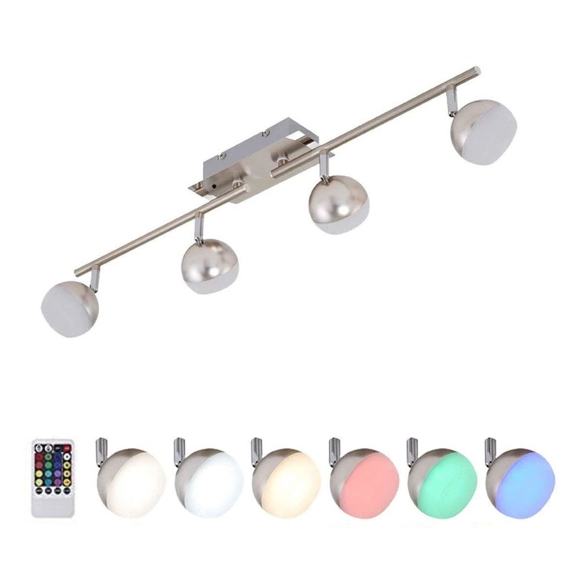 Briloner 2040-042 - LED RGB Dimbare spot BAFFLE 4xLED/3,3W/230V + afstandsbediening