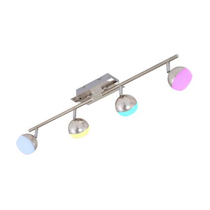 Briloner 2040-042 - Spot LED RGB à intensité variable BAFFLE 4xLED/3,3W/230V + télécommande