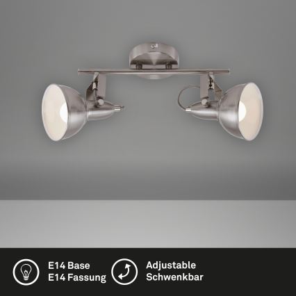 Briloner 2049-022 - Spot SOFT 2xE14/40W/230V chrome mat