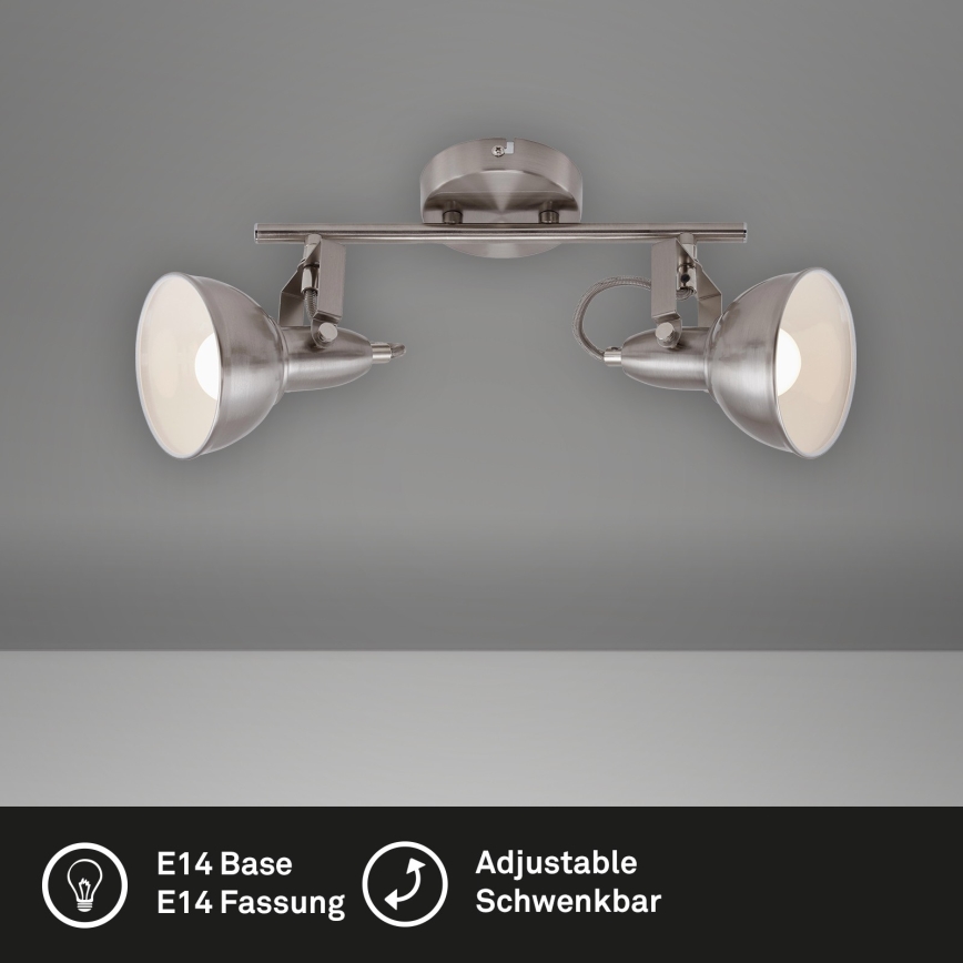 Briloner 2049-022 - Spot SOFT 2xE14/40W/230V chrome mat