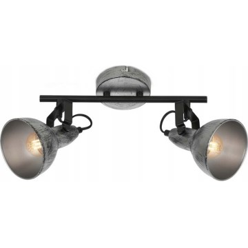 Briloner 2049-024 - Spot RETRO 2xE14/40W/230V gris