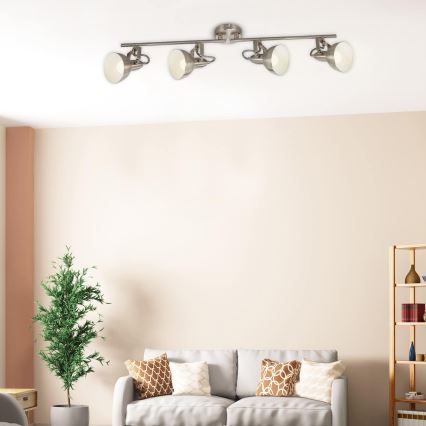 Briloner 2049-042 - Spotlamp 4xE14/40W/230V zilver