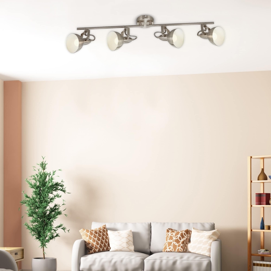 Briloner 2049-042 - Spotlamp 4xE14/40W/230V zilver