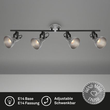 Briloner 2049-044 - Spot RETRO 4xE14/40W/230V gris