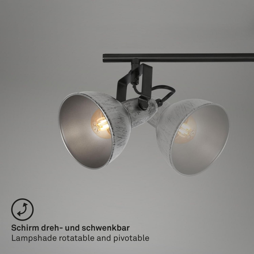 Briloner 2049-044 - Spot RETRO 4xE14/40W/230V gris