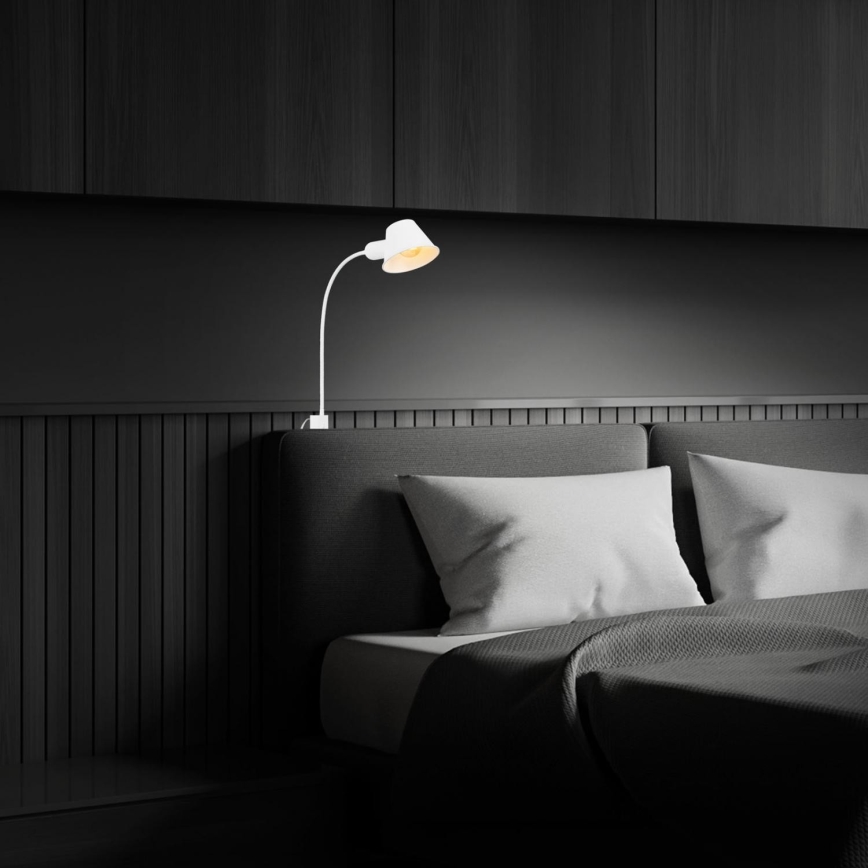 Briloner 2079-016 - Muur flexible lamp 1xE27/10W/230V wit