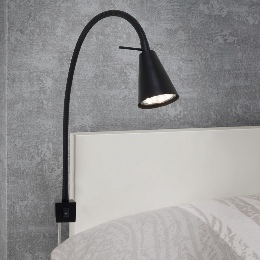 Briloner 2080-015 - Applique murale LED flexible COMFORT LIGHT 1xGU10/5W/230V noire