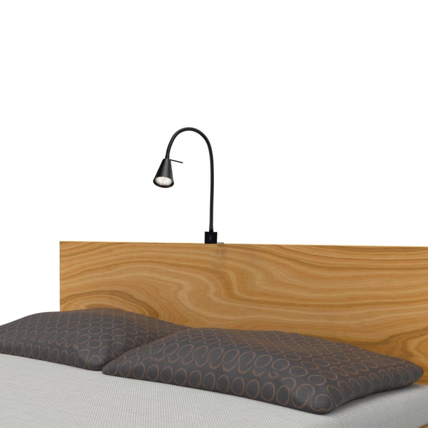 Briloner 2080-015 - Applique murale LED flexible COMFORT LIGHT 1xGU10/5W/230V noire