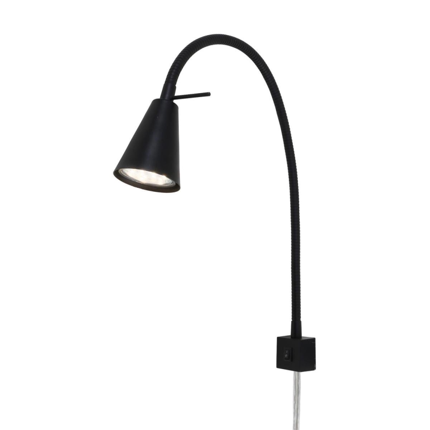 Briloner 2080-015 - Applique murale LED flexible COMFORT LIGHT 1xGU10/5W/230V noire