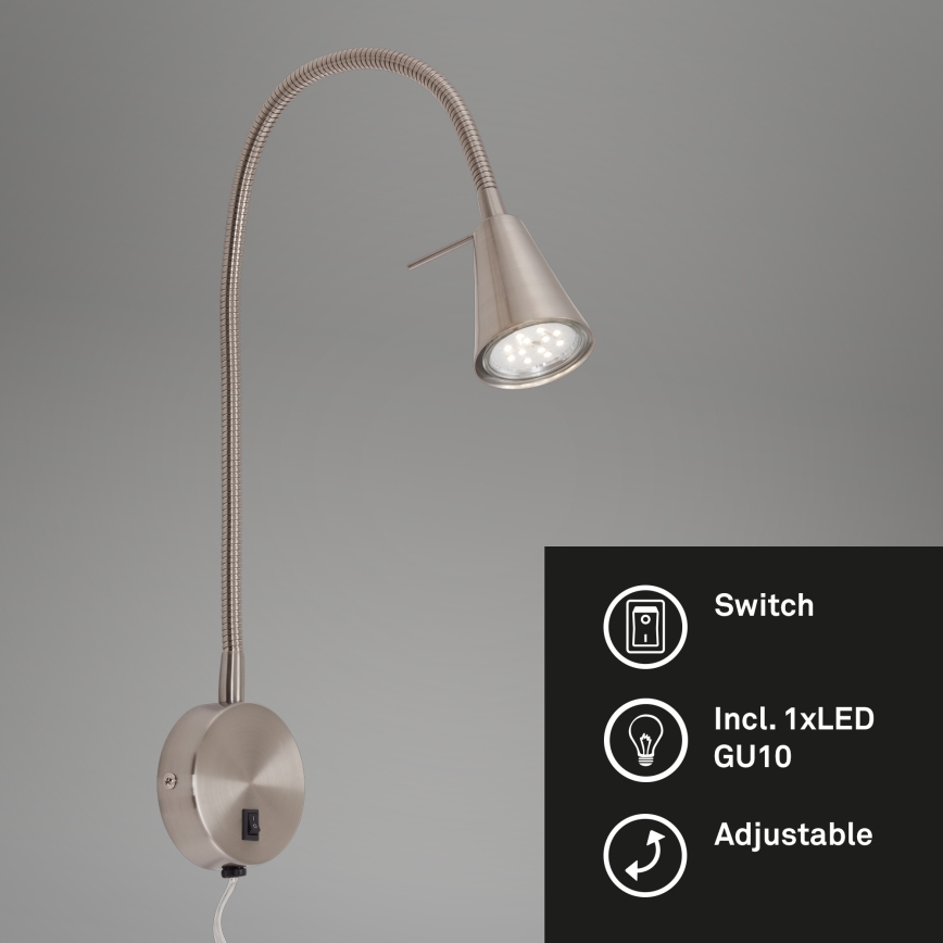 Briloner 2082-012 - Lampe murale LED COMFORT LIGHT 1xGU10/5W/230V chrome mat