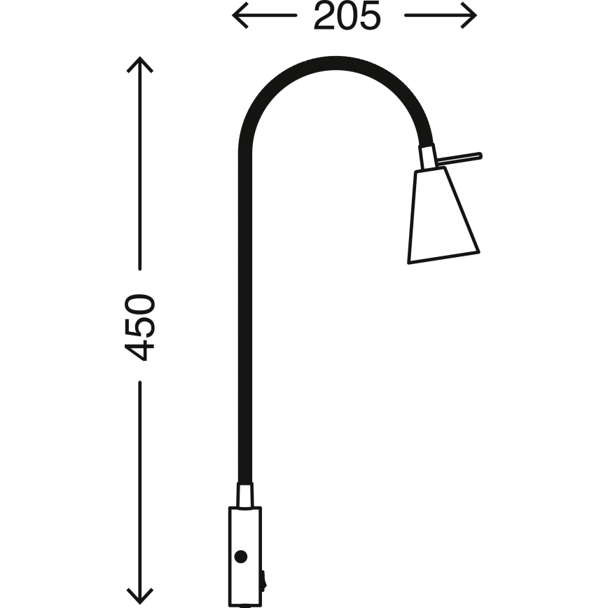 Briloner 2082-012 - Lampe murale LED COMFORT LIGHT 1xGU10/5W/230V chrome mat
