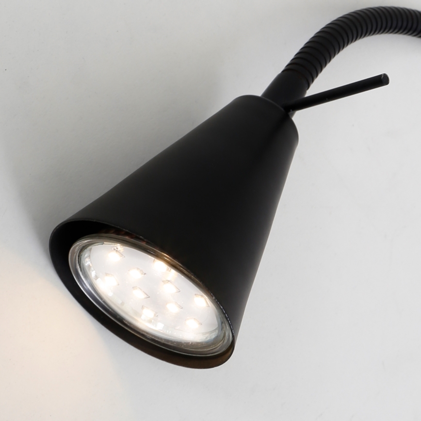 Briloner 2082-015 - Lampe murale LED flexible COMFORT LIGHT 1xGU10/5W/230V noire