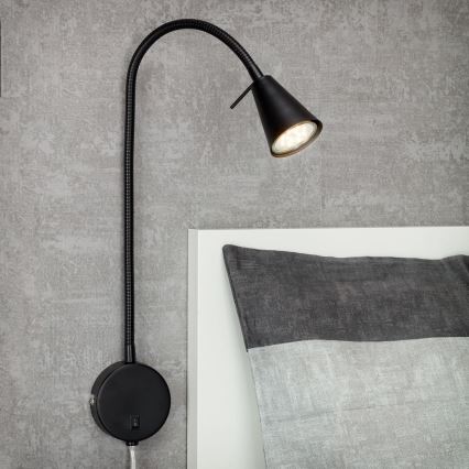 Briloner 2082-015 - LED Wandlamp COMFORT LIGHT 1xGU10/5W/230V zwart