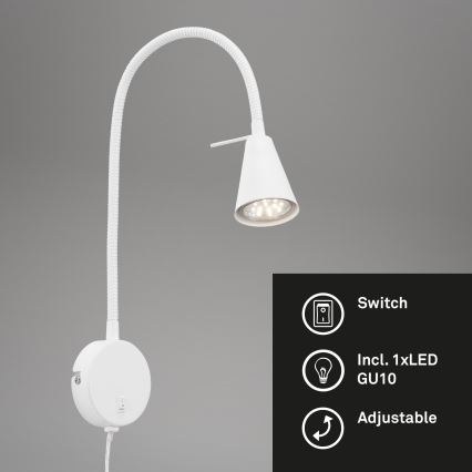 Briloner 2082-016 - Lampe murale LED COMFORT LIGHT 1xGU10/5W/230V blanc