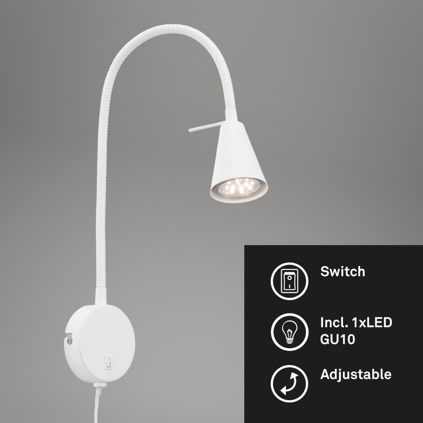 Briloner 2082-016 - LED Wandlamp COMFORT LIGHT 1xGU10/5W/230V wit