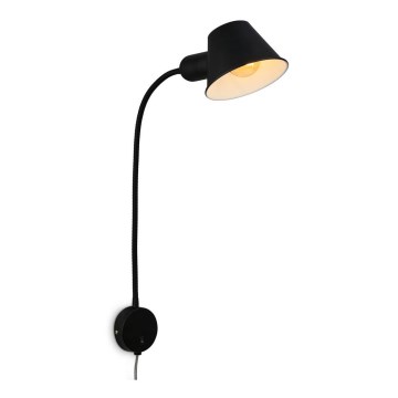 Briloner 2089-015 - Applique murale flexible BRELLO 1xE27/10W/230V, noire