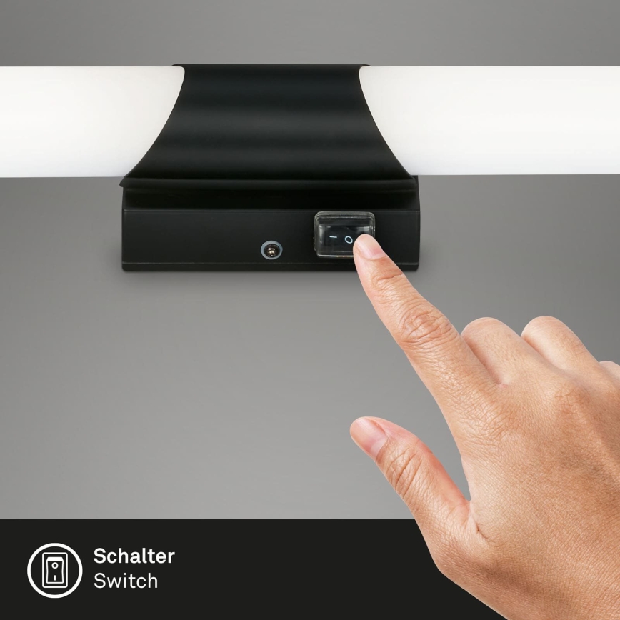 Briloner 2111-015 - LED-spiegelverlichting voor de badkamer LED/6,5W/230V 32 cm zwart